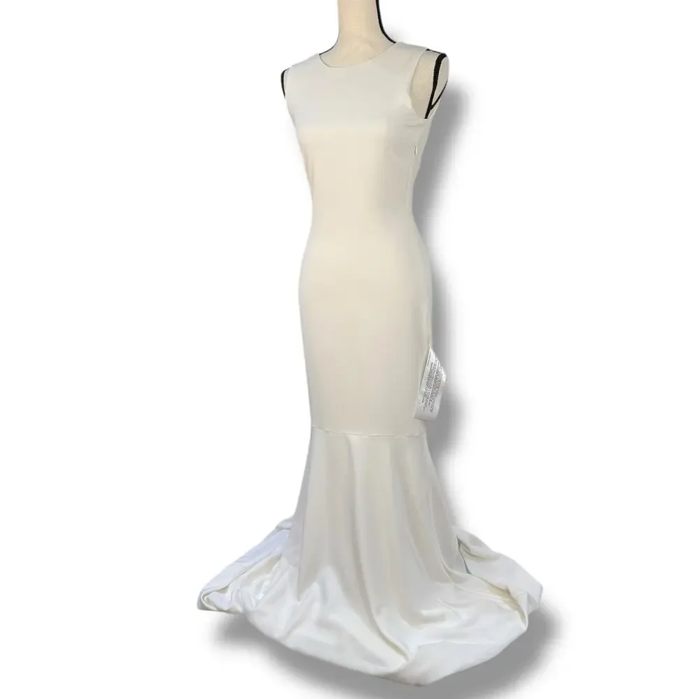 Dress the Population Sleeveless Mermaid Dress Wedding Bridal Floor Length Small - Picture 2 of 11